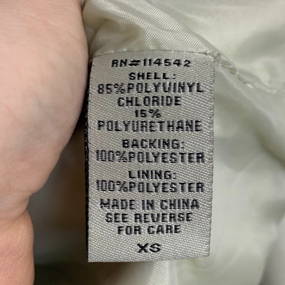 j2 Jou Jou Cream Faux Vegan Leather Jacket - Picture 7 of 9